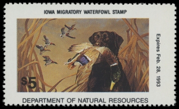 Scan of 1992 Iowa Duck Stamp