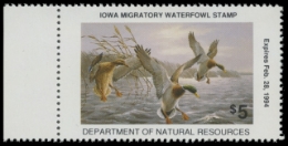 Scan of 1993 Iowa Duck Stamp