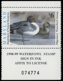 Scan of 1998 Maryland Duck Stamp