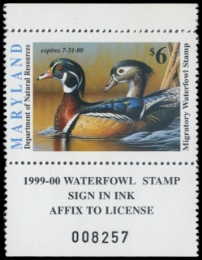 Scan of 1999 Maryland Duck Stamp
