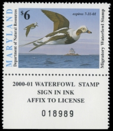 Scan of 2000 Maryland Duck Stamp