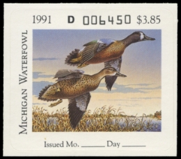 Scan of 1991 Michigan Duck Stamp