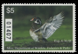 Scan of 1997 Mississippi Duck Stamp