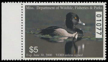 Scan of 1999 Mississippi Duck Stamp