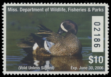 Scan of 2005 Mississippi Duck Stamp