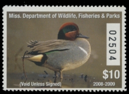 Scan of 2008 Mississippi Duck Stamp