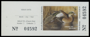 Scan of 1992 Nevada Duck Stamp