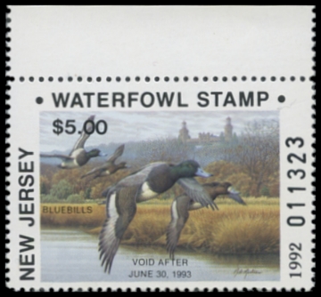 Scan of 1992 New Jersey Duck Stamp