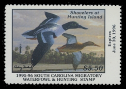 Scan of 1995 South Carolina Duck Stamp