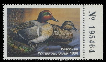 Scan of 1996 Wisconsin Duck Stamp