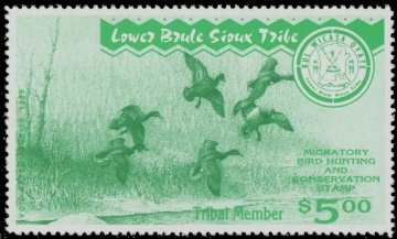Scan of 1995 Lower Brule Duck Stamp