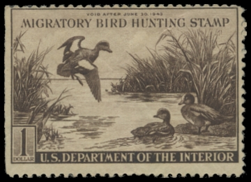 Scan of RW9 1942 Duck Stamp 