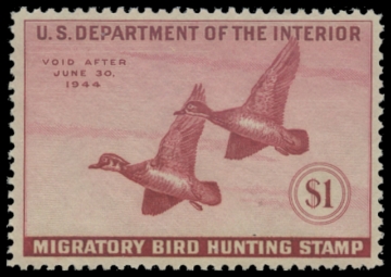 Scan of RW10 1943 Duck Stamp 