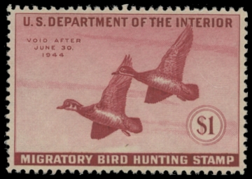 Scan of RW10 1943 Duck Stamp 
