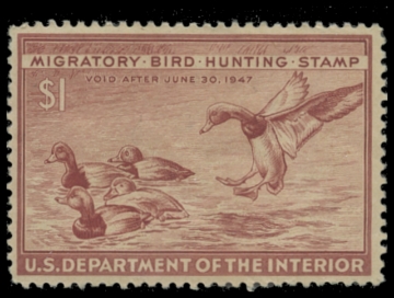 Scan of RW13 1946 Duck Stamp 
