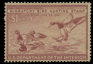 Scan of RW13 1946 Duck Stamp 