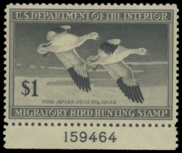 Scan of RW14 1947 Duck Stamp 