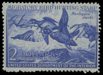 Scan of RW19 1952 Duck Stamp 