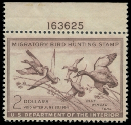 Scan of RW20 1953 Duck Stamp 