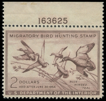 Scan of RW20 1953 Duck Stamp 