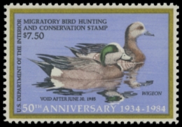 Scan of RW51 1984 Duck Stamp 