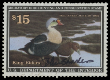 Scan of RW58 1991 Duck Stamp 