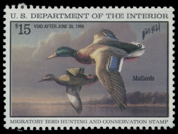 Scan of RW62 1995 Duck Stamp 
