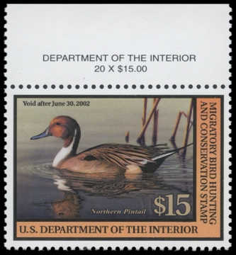 Scan of RW68 2001 Duck Stamp 