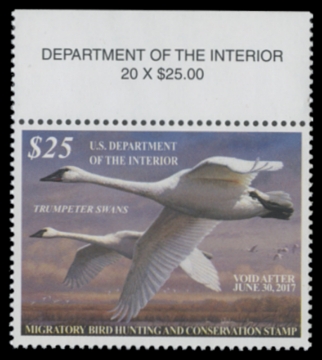 Scan of RW83 2016 Duck Stamp 