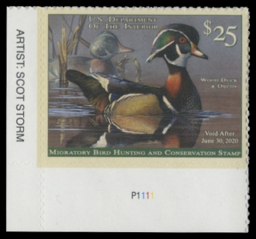 Scan of RW86 2019 Duck Stamp 
