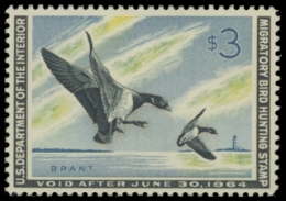 Picture of RW30 1963 Duck Stamp. MNH