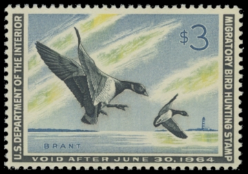 Picture of RW30 1963 Duck Stamp. MNH