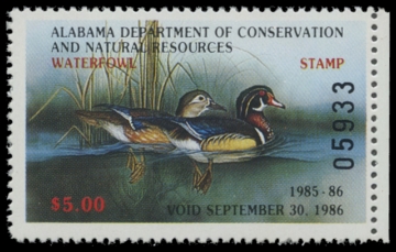 Picture of 1985 Alabama Duck Stamp
