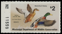 Picture of 1985 Mississippi Duck Stamp ERROR