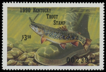 Picture of 1990 Kentucky Trout Stamp