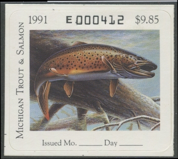 Picture of 1989 Michigan Trout & Salmon Stamp
