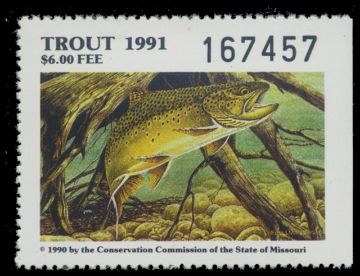 Picture of 1991 Missouri Trout Stamp