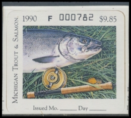 Picture of 1990 Michigan Trout & Salmon Stamp