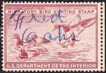 Picture of RW13 1946 Duck Stamp. Used