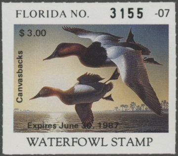 Picture of 1986 Florida Duck Stamp MNH VF