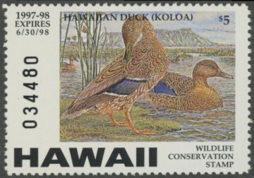 Picture of 1997 Hawaii Duck Stamp MNH VF