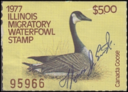 Picture of 1977 Illinois Duck Stamp Used F-VF
