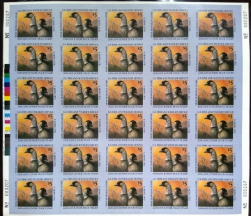 Picture of JDS16 2008 Junior Duck Stamp Full Sheet MNH VF