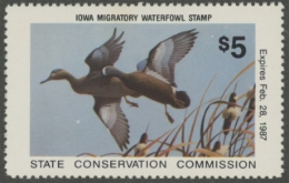 Picture of 1986 Iowa Duck Stamp MNH VF
