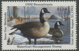 Picture of 1992 Pennsylvania Duck Stamp MNH VF