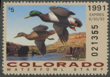 Picture of 1991 Colorado Duck Stamp MNH VF