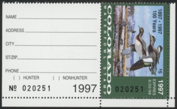 Picture of 1997 Colorado Duck Stamp MNH VF