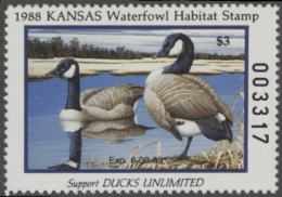 Picture of 1988 Kansas Duck Stamp MNH VF