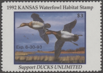 Picture of 1992 Kansas Duck Stamp MNH VF