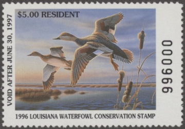 Picture of 1996 Louisiana Duck Stamp MNH VF
